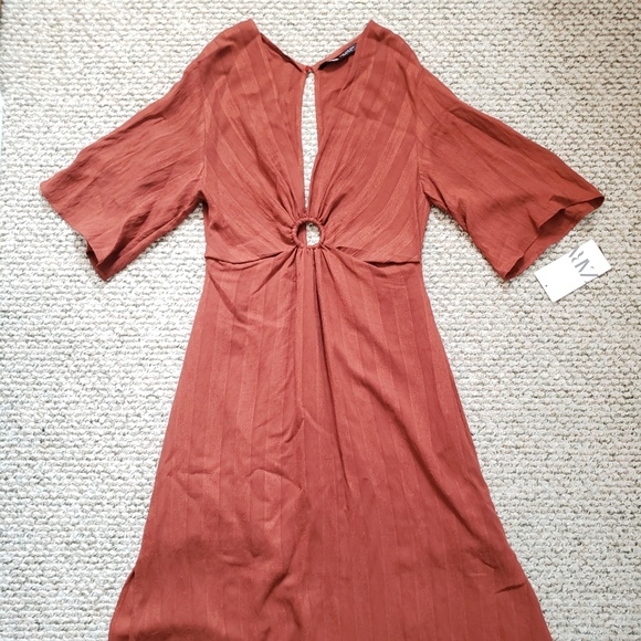 Zara Terracotta Dress - Picture 2 of 7